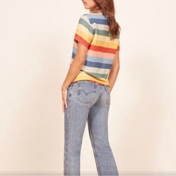 Reformation Palma Rainbow Button Down - Picture 5 of 5